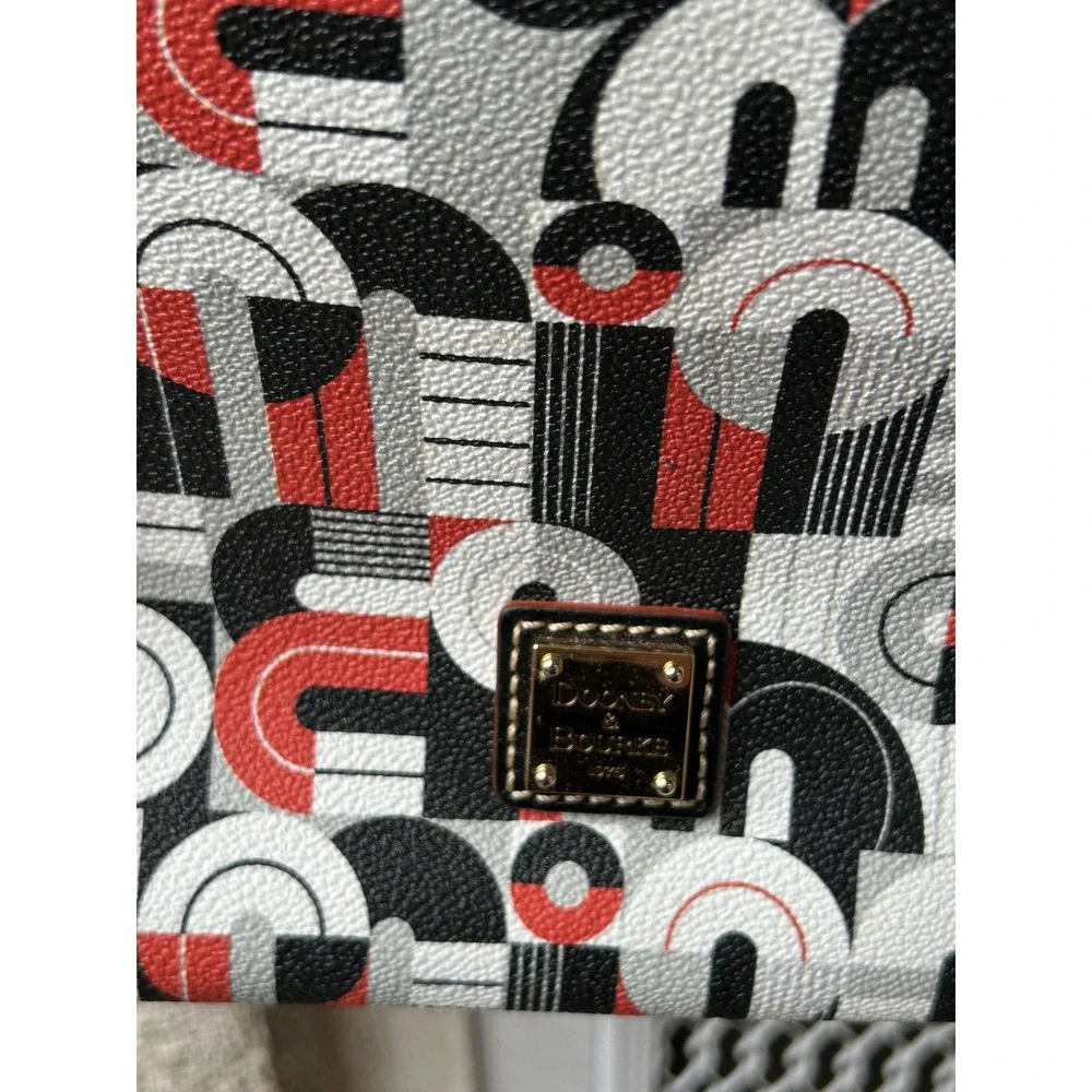 Dooney & Bourke Disney Mickey Mouse Pop Art Geometric Tote Bag Black Red White